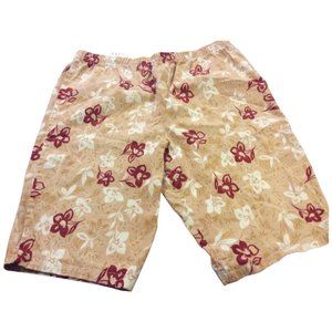 👗5/$25 -  Beige Floral Print Shorts